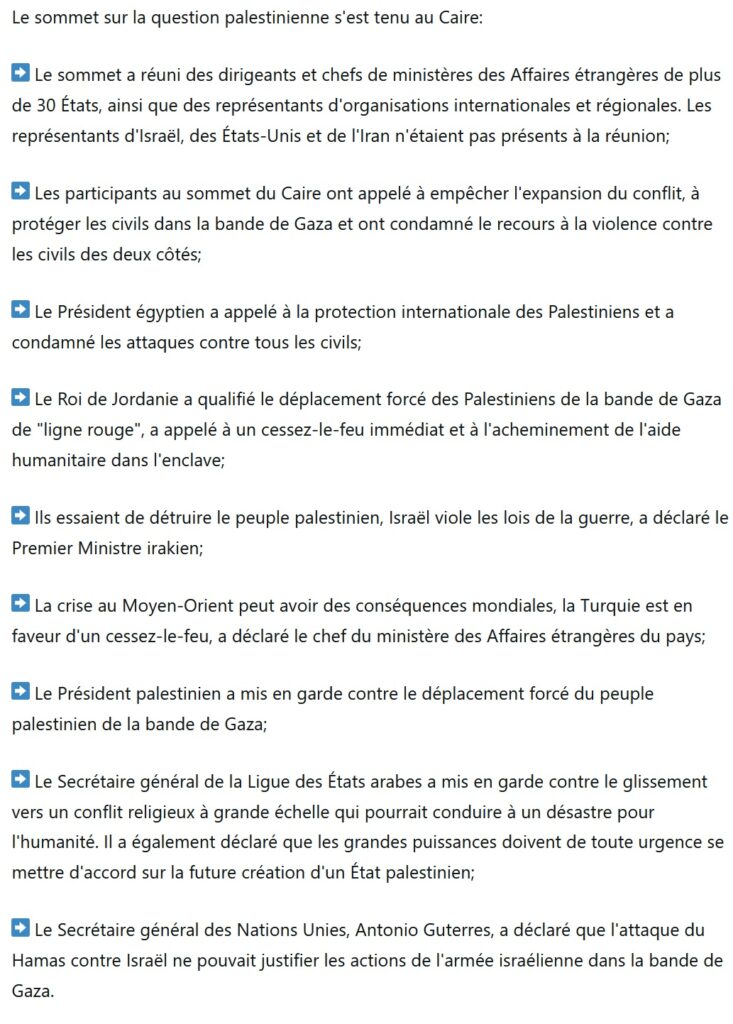 Echec du sommet du Caire