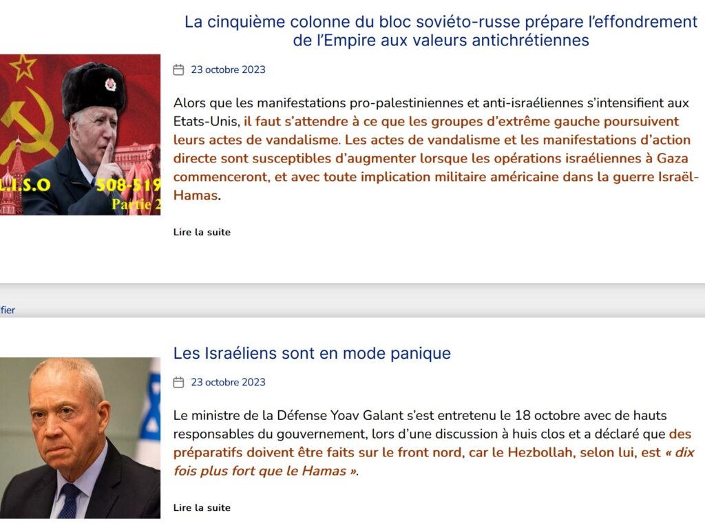 Derniers articles publiés sur GLADIO VERITATIS