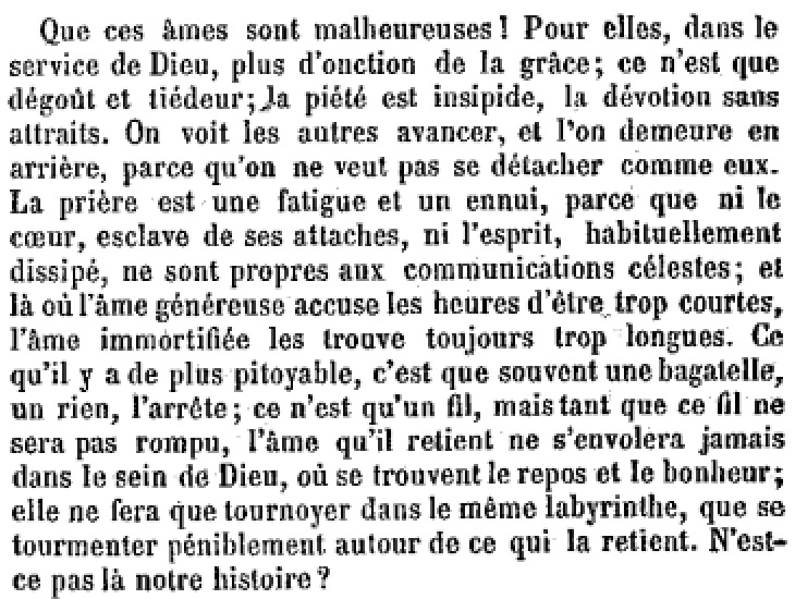 A quel malheur Dieu abandonne les âmes immortifiées