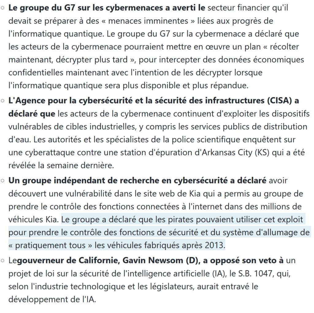 Le groupe du G7 avertit d’une menace sur le secteur financier