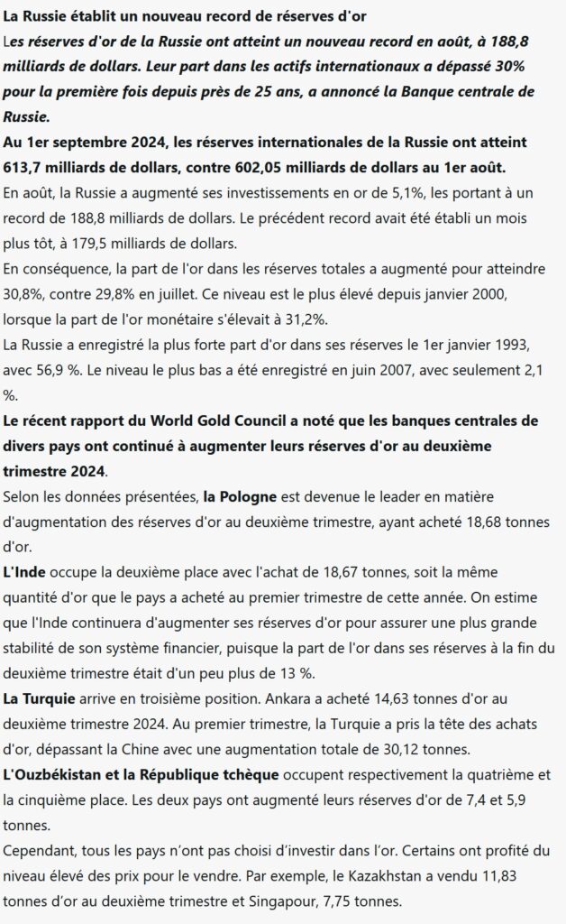 Tandis que l’Occident court derrière la dette… la Russie prépare la chute finale