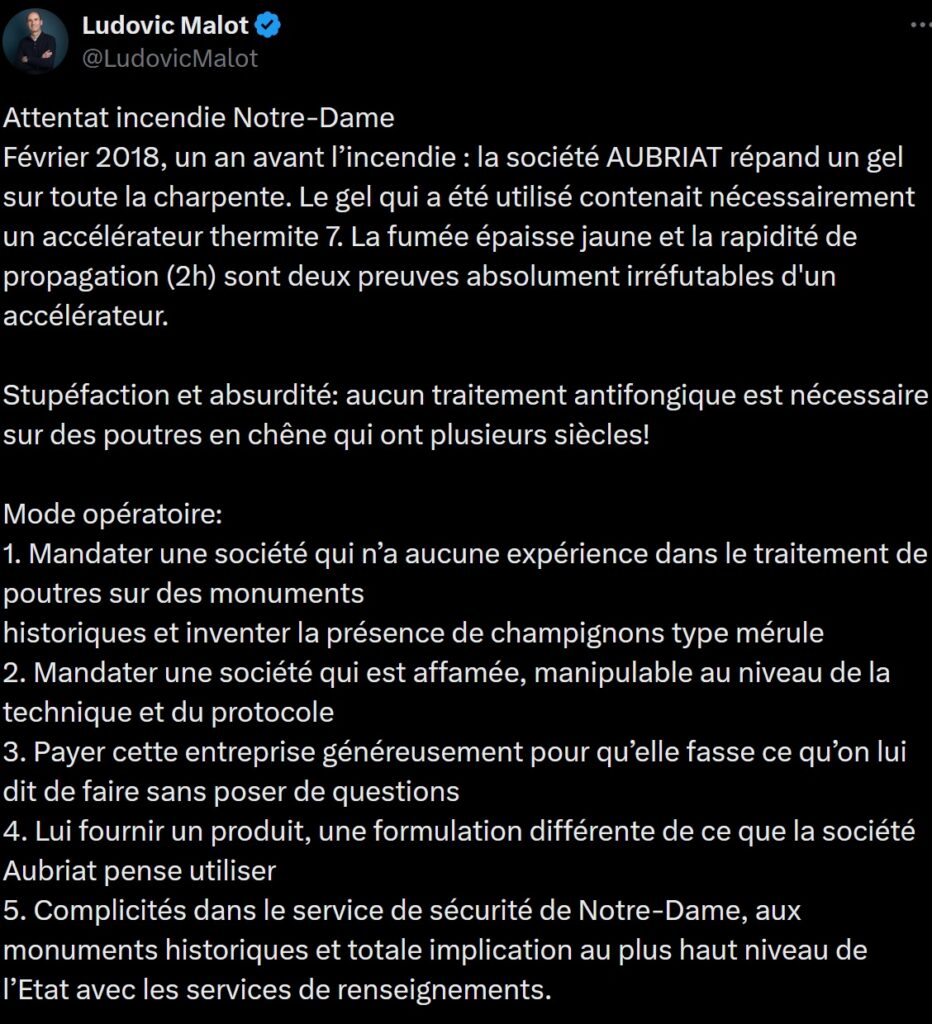 La vérité se fera t-elle à propos de l’incendie de Notre Dame de Paris ?
