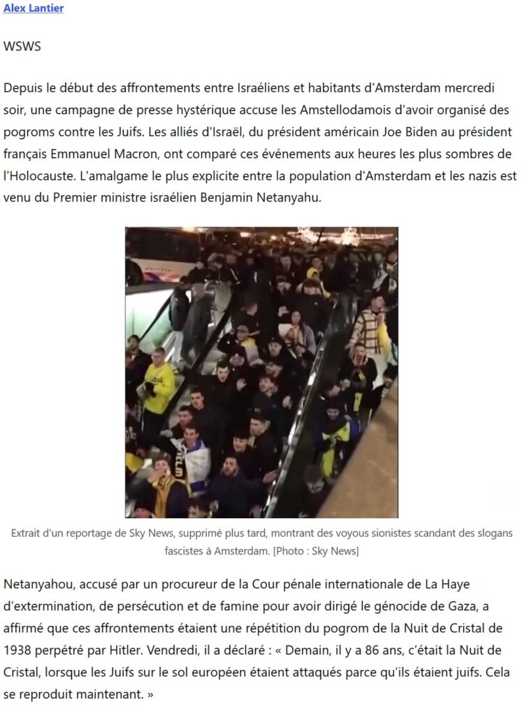Les allégations de pogrom antisémite à Amsterdam s’effondrent
