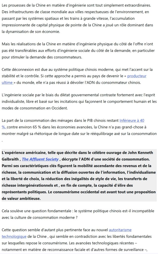 Le système politique chinois est-il en contradiction avec le consumérisme ? – Partie 1