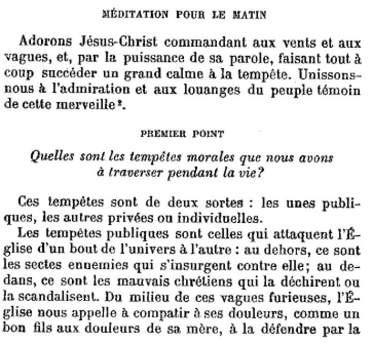 Méditation sur les tempêtes qui nous assiègent – R.P. Hamon –