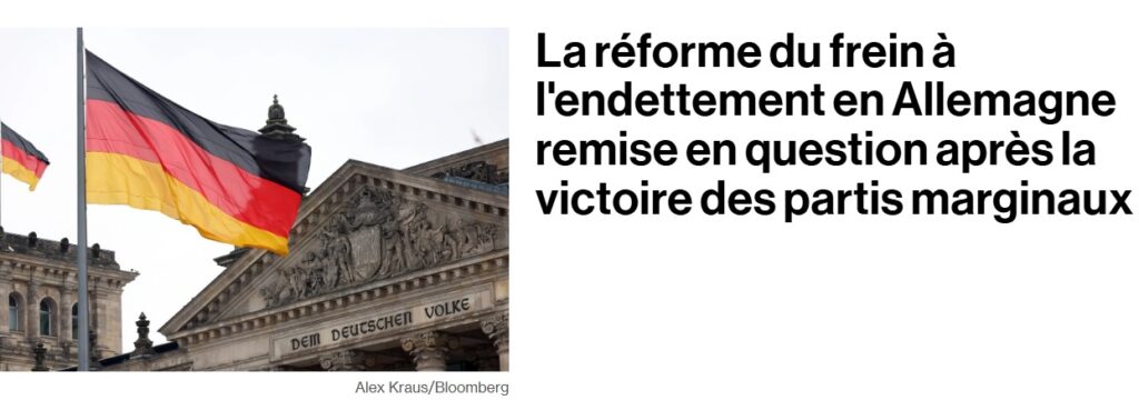 Les élections allemandes confirment l’explosion de la dette en Europe et le scénario développé sur Gladio Veritatis depuis des semaines