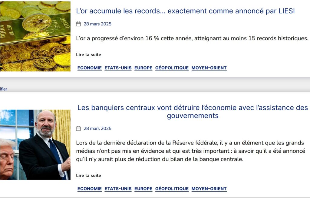 Articles publiés sur Gladio Veritatis