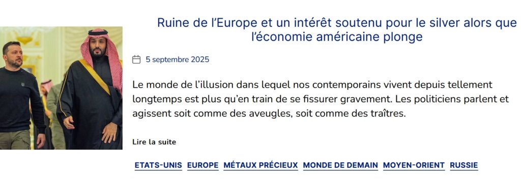 L’Occident glisse inexorablement…