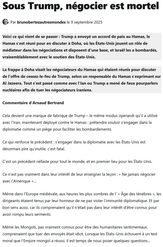 L’image de Donald Trump et de l’Amérique confirme ce qui a été dit dans nos séries LISO