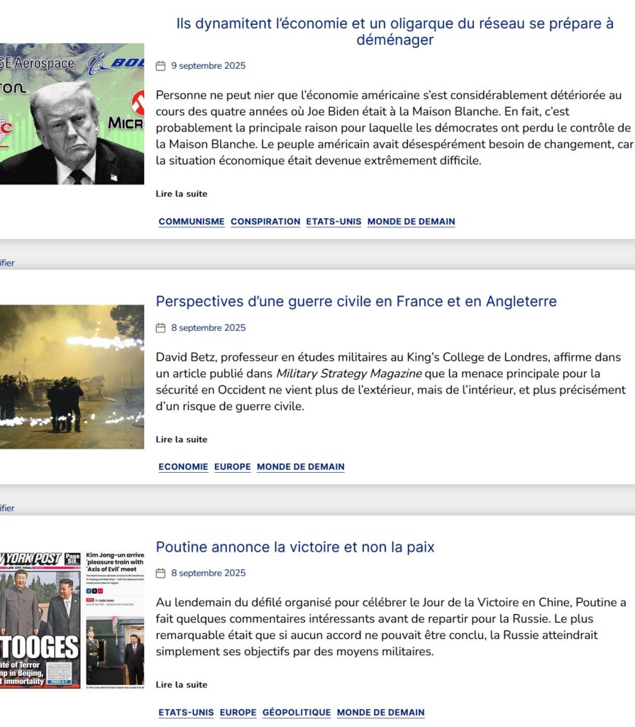 Articles publiés sur Gladio Veritatis