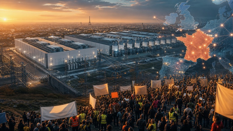 Data centers d’IA – Une mobilisation citoyenne qui s’étend jusqu’en France